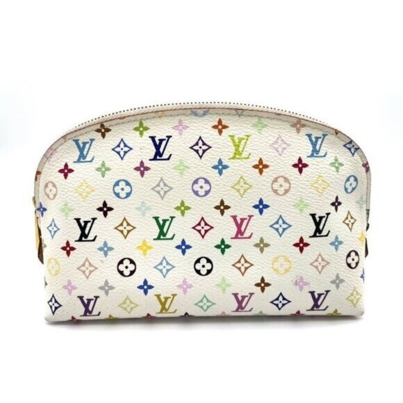 Authentic Louis Vuitton Multicolor Cosmetic Vanity Makeup Pochette Pouch Bag Y2K